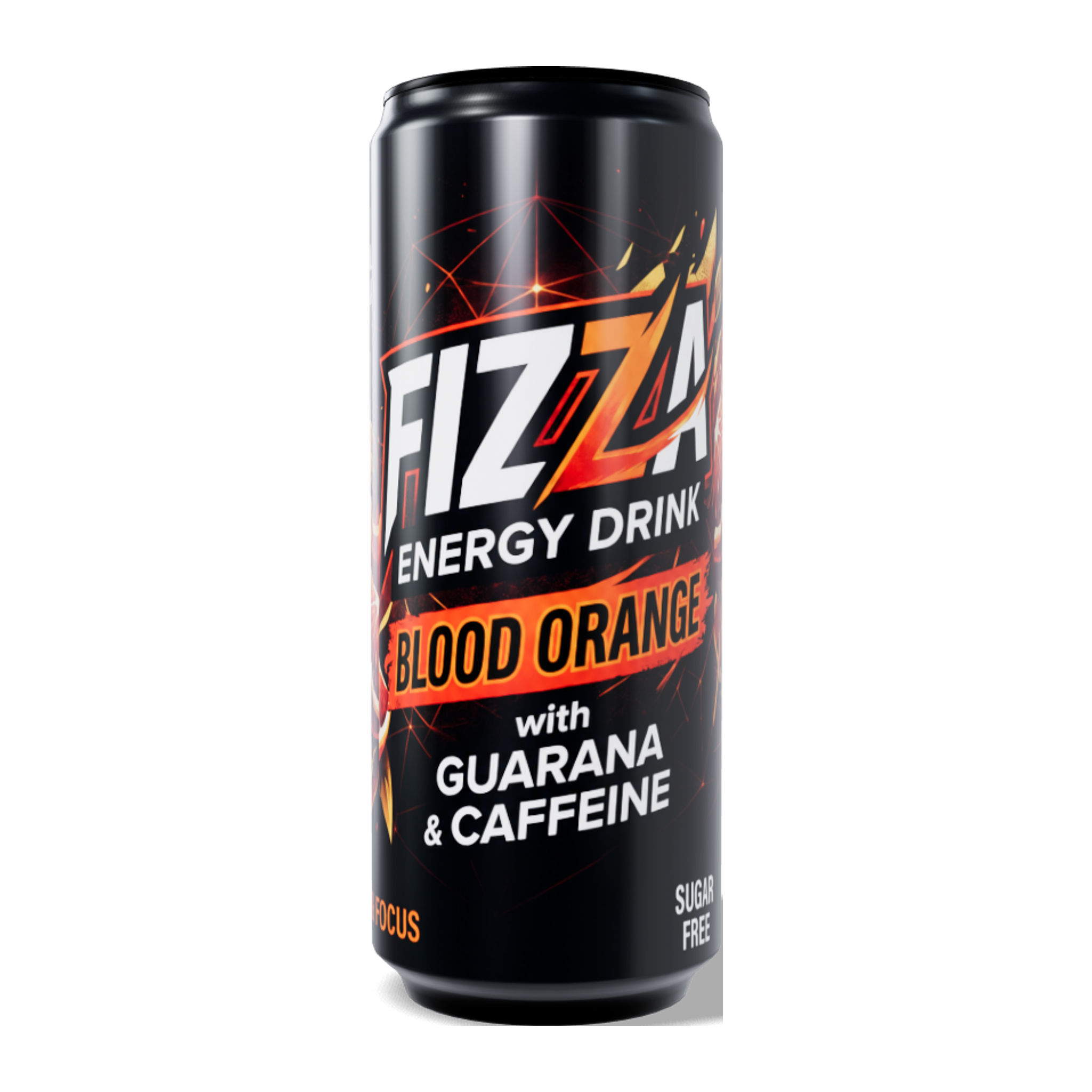 Fizza Blood Orange Energy Drink Can 3D Studio Mockup