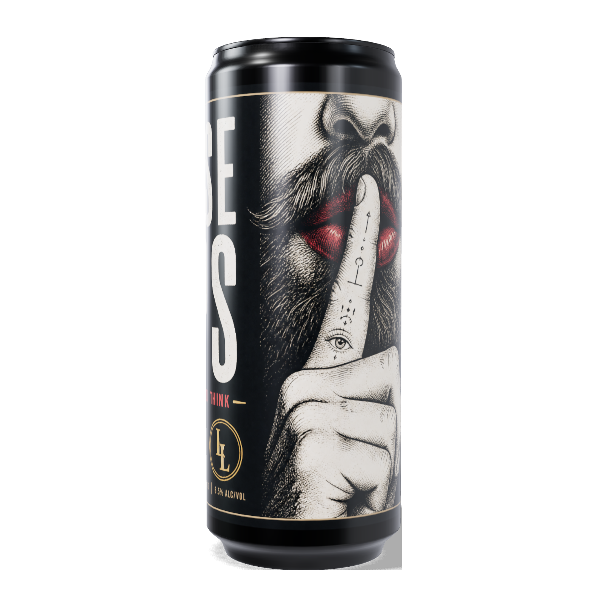 Loose Lips Dark Stout 360 Degree Artwork 3D Studio Mockup